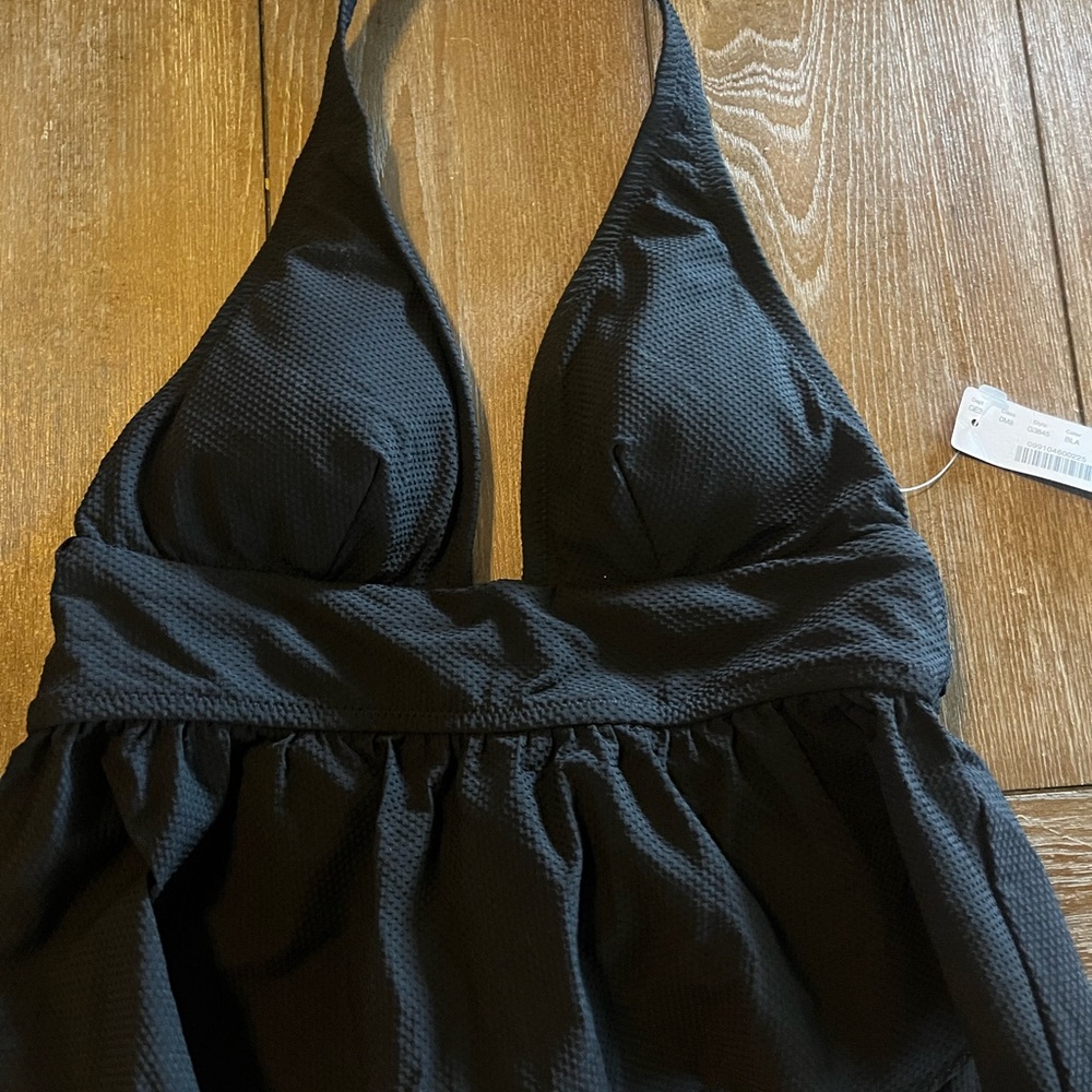 Black Halter Swim Top